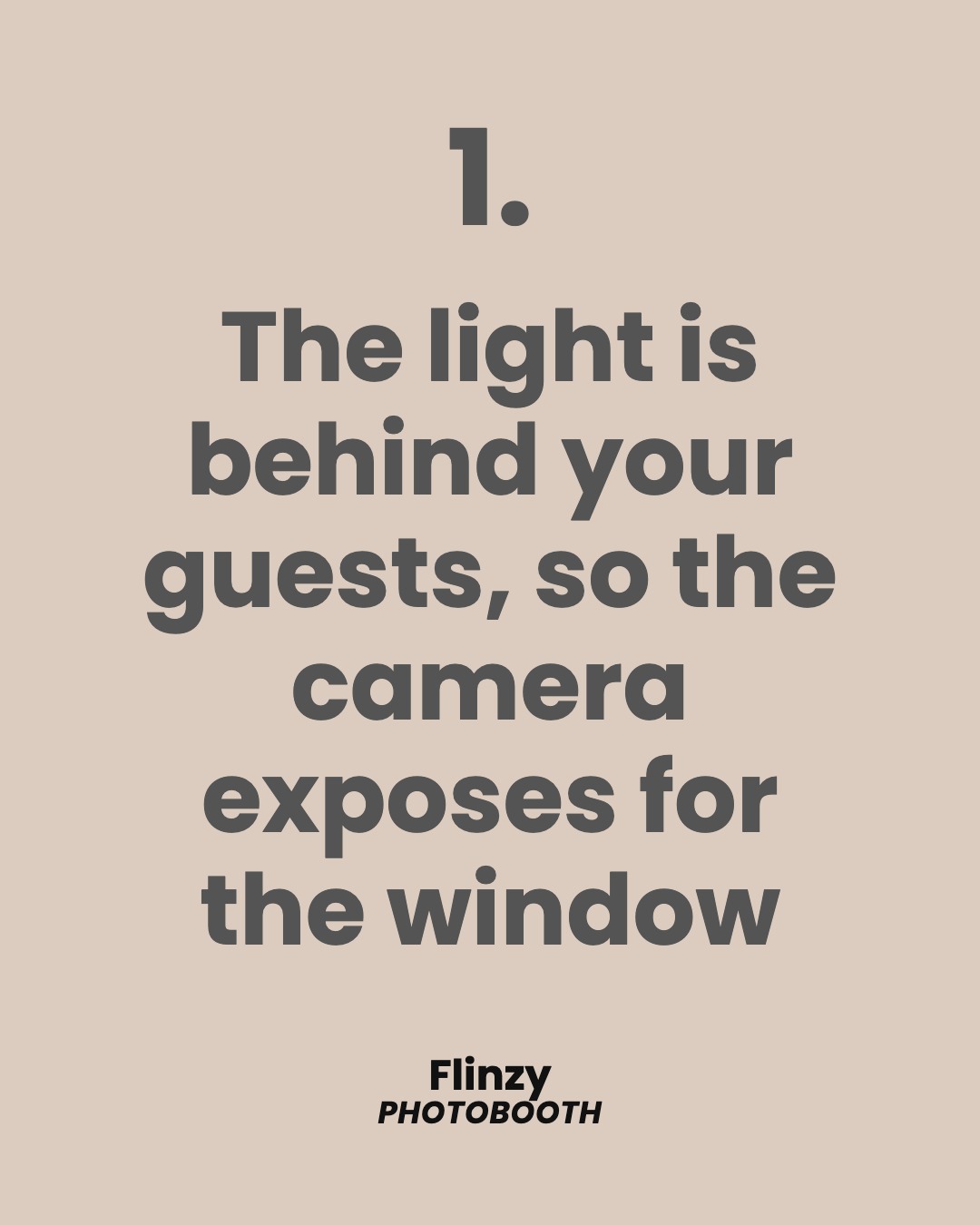 The light is behind your guests, so the camera exposes for the window